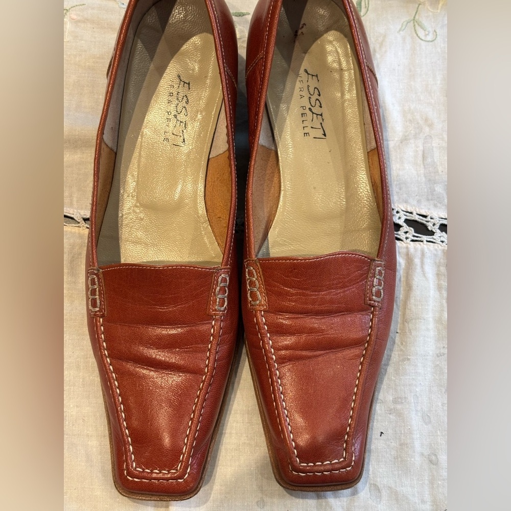 Vero Cuoio Red Leather Loafers